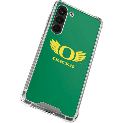 University of Oregon Ducks Green Galaxy S24 FE Clear Case