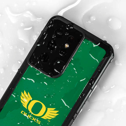 University of Oregon Ducks Green Galaxy S24 Ultra Waterproof Case