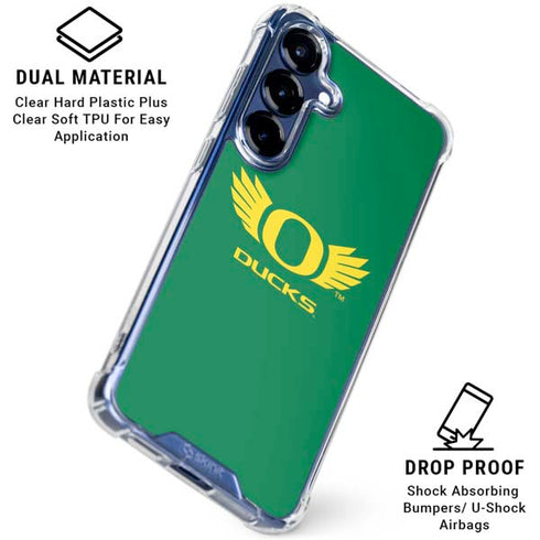 University of Oregon Ducks Green Galaxy S25 Plus Clear Case