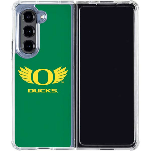 University of Oregon Ducks Green Galaxy Z Fold5 5G Clear Case