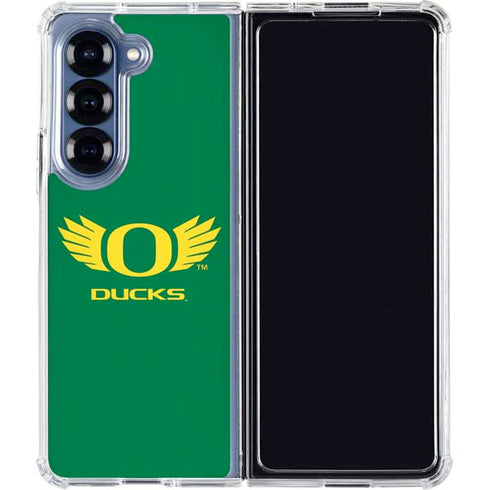 University of Oregon Ducks Green Galaxy Z Fold6 Clear Case