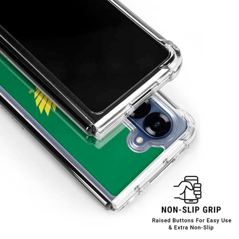 University of Oregon Ducks Green Galaxy Z Fold6 Clear Case