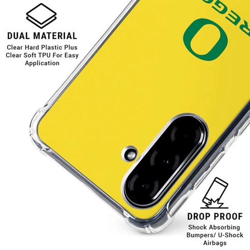University of Oregon Ducks Green Gradient Galaxy A36 5G Clear Case