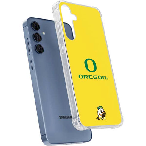 University of Oregon Ducks Green Gradient Galaxy A55 5G Clear Case