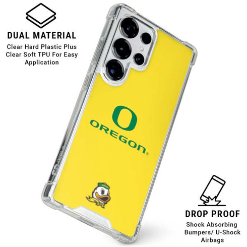 University of Oregon Ducks Green Gradient Galaxy S25 Ultra Clear Case