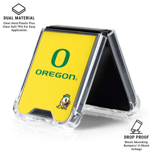 University of Oregon Ducks Green Gradient Galaxy Z Flip6 Clear Case