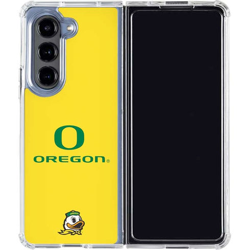 University of Oregon Ducks Green Gradient Galaxy Z Fold5 5G Clear Case