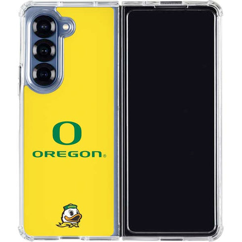 University of Oregon Ducks Green Gradient Galaxy Z Fold6 Clear Case