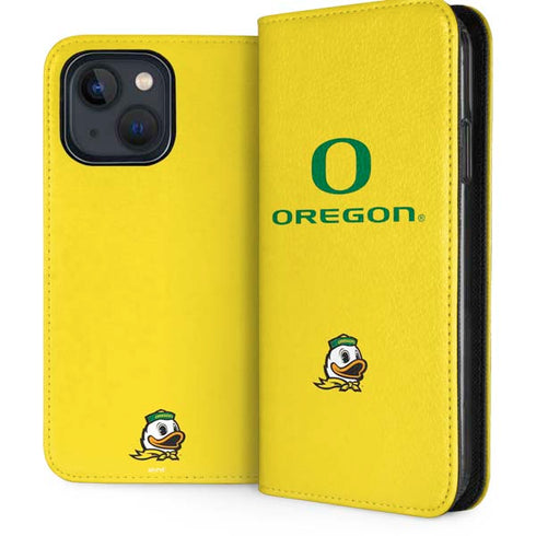 University of Oregon Ducks Green Gradient iPhone 15 Folio Case