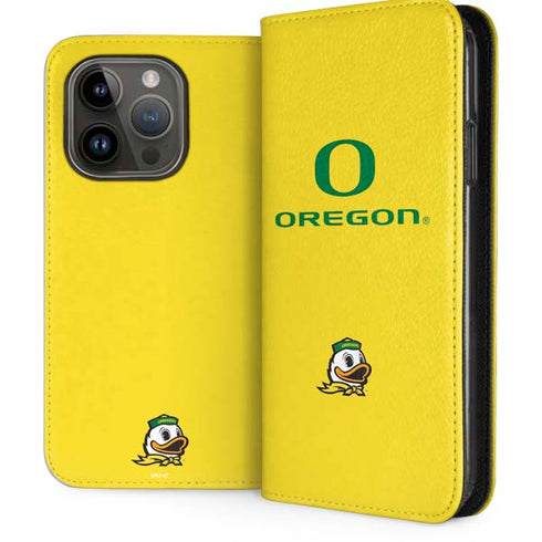 University of Oregon Ducks Green Gradient iPhone 15 Pro Folio Case