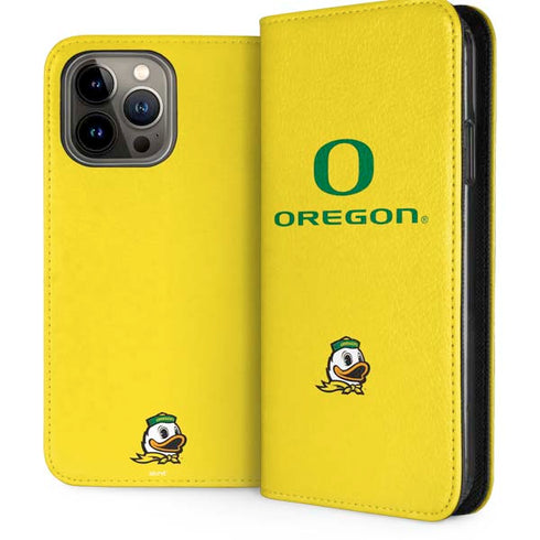 University of Oregon Ducks Green Gradient iPhone 15 Pro Max Folio Case