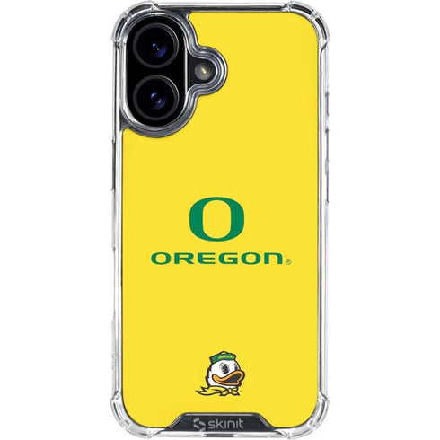 University of Oregon Ducks Green Gradient iPhone 16 Clear Case