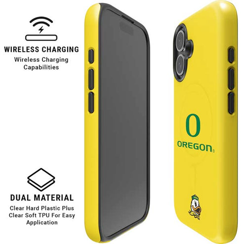 University of Oregon Ducks Green Gradient iPhone 16 Magsafe Impact Case
