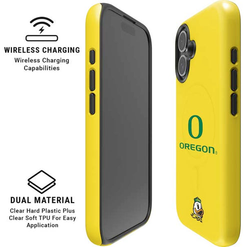 University of Oregon Ducks Green Gradient iPhone 16 Plus Magsafe Impact Case