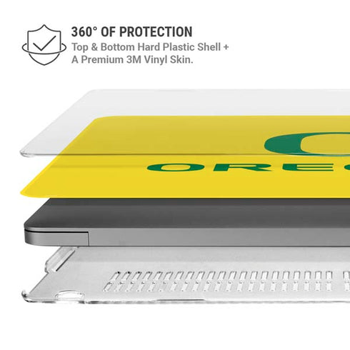 University of Oregon Ducks Green Gradient MacBook Pro 14in (2021-24) Case plus Skin