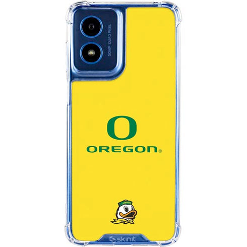 University of Oregon Ducks Green Gradient Moto G 5G (2024) Clear Case