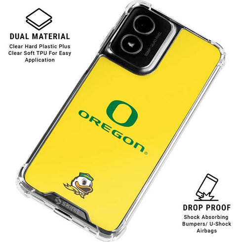 University of Oregon Ducks Green Gradient Moto G Power 5G (2024) Clear Case
