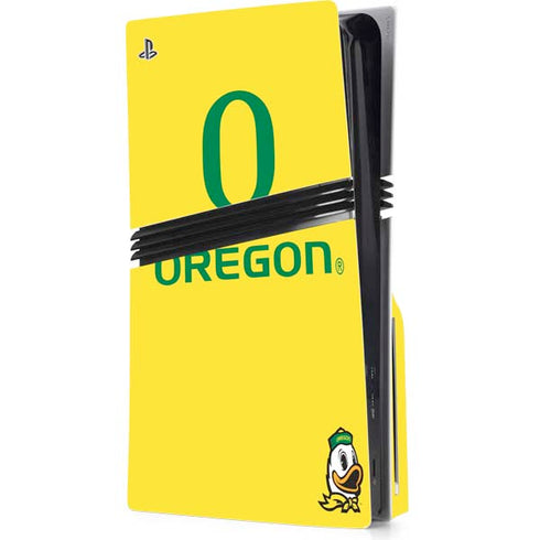 University of Oregon Ducks Green Gradient PS5 Pro Disk Console Skin