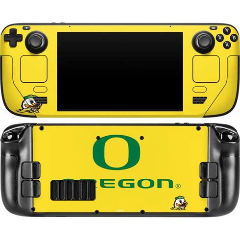 University of Oregon Ducks Green Gradient Steam Deck Handheld Gaming Computer OLED Skin