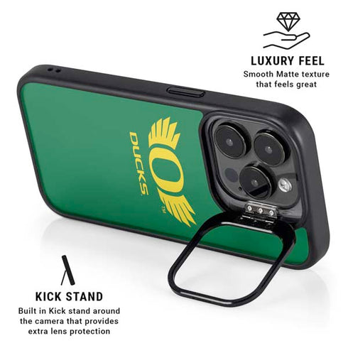 University of Oregon Ducks Green iPhone 13 Pro Kickstand Case