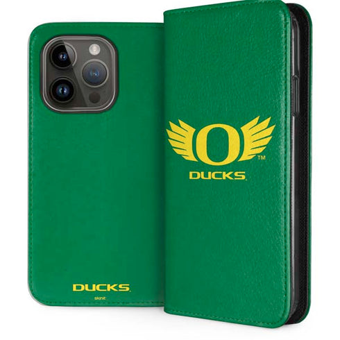 University of Oregon Ducks Green iPhone 15 Pro Folio Case
