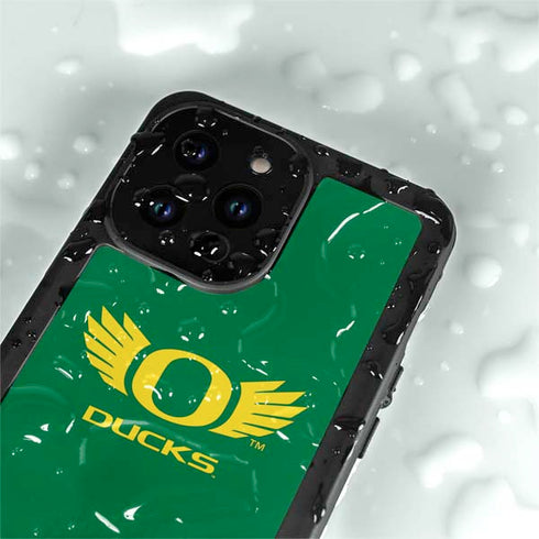 University of Oregon Ducks Green iPhone 15 Pro Waterproof Case