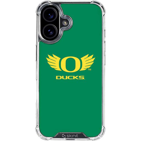 University of Oregon Ducks Green iPhone 16 Plus Clear Case