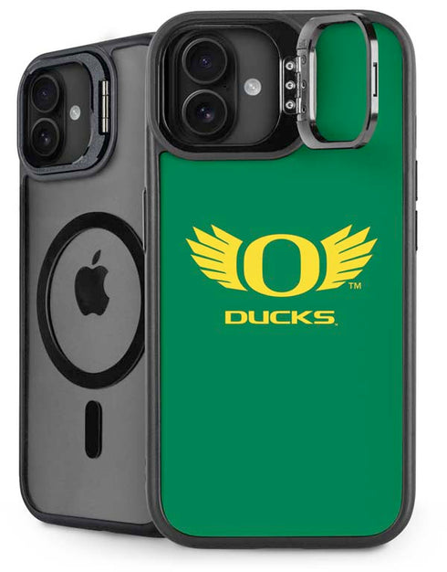 University of Oregon Ducks Green iPhone 16 Plus Kickstand Case