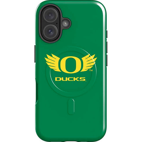 University of Oregon Ducks Green iPhone 16 Plus Magsafe Impact Case