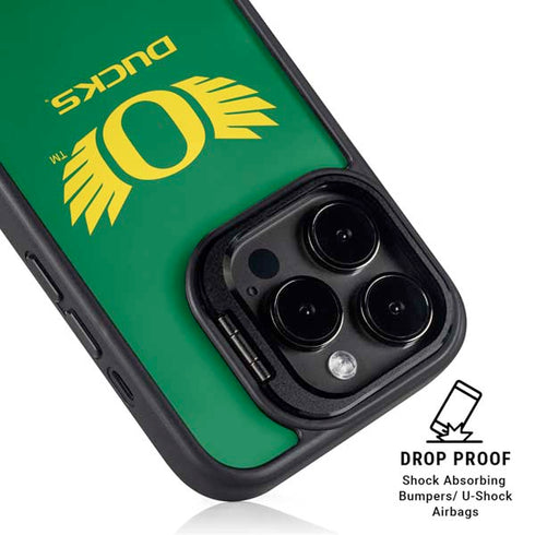 University of Oregon Ducks Green iPhone 16 Pro Kickstand Case