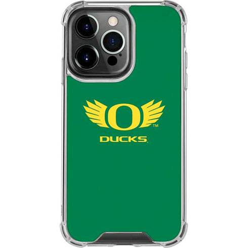 University of Oregon Ducks Green iPhone 16 Pro Max Clear Case