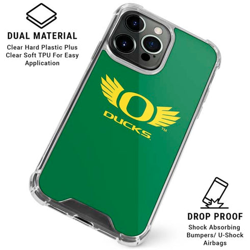 University of Oregon Ducks Green iPhone 16 Pro Max Clear Case