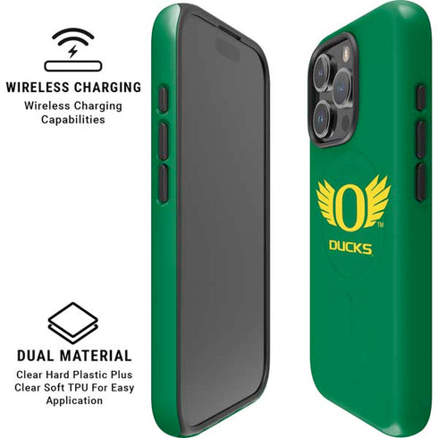University of Oregon Ducks Green iPhone 16 Pro Max Magsafe Impact Case