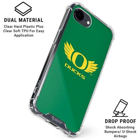 University of Oregon Ducks Green iPhone 16e Clear Case