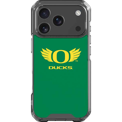 University of Oregon Ducks Green iPhone 18 Pro Clear Case