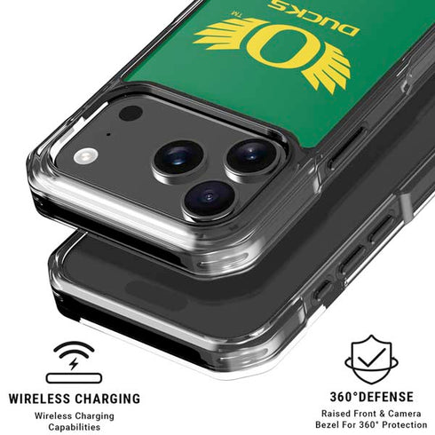 University of Oregon Ducks Green iPhone 18 Pro Clear Case