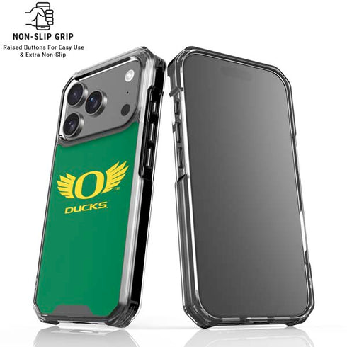 University of Oregon Ducks Green iPhone 18 Pro Clear Case