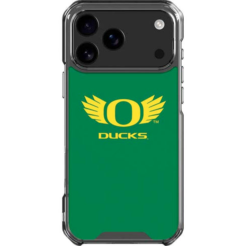 University of Oregon Ducks Green iPhone 18 Pro Max Clear Case