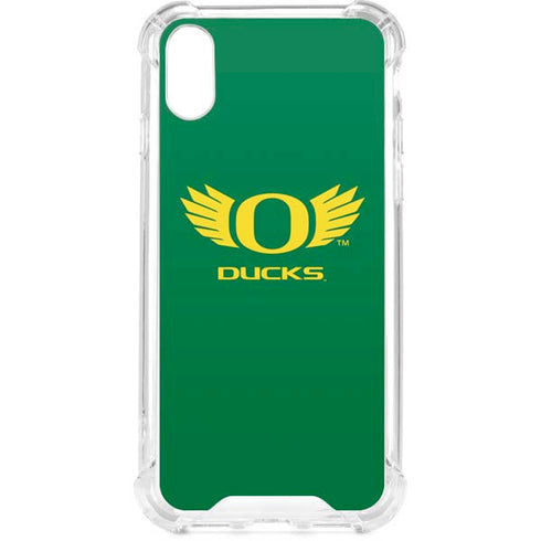 University of Oregon Ducks Green iPhone XS Clear Case