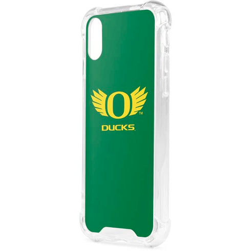University of Oregon Ducks Green iPhone XS Clear Case