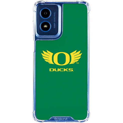 University of Oregon Ducks Green Moto G Play 4G (2024) Clear Case