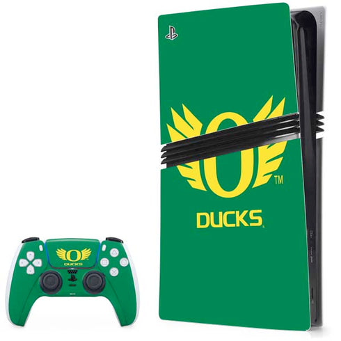University of Oregon Ducks Green PS5 Pro Bundle Skin