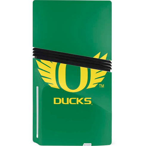 University of Oregon Ducks Green PS5 Pro Disk Console Skin