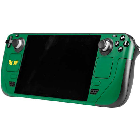 University of Oregon Ducks Green Steam Deck Handheld Gaming Computer OLED Skin