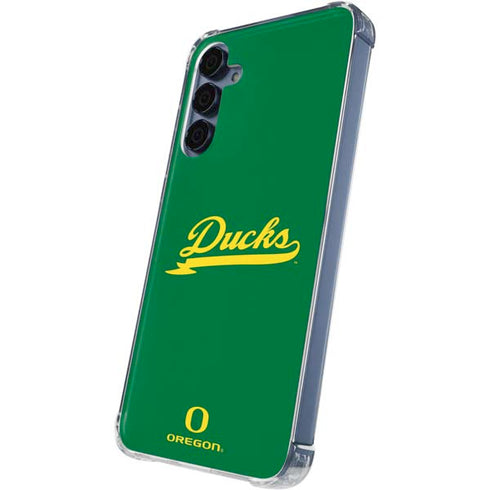 University of Oregon Ducks Logo and Wings Galaxy A35 5G Clear Case