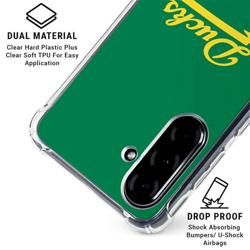 University of Oregon Ducks Logo and Wings Galaxy A36 5G Clear Case