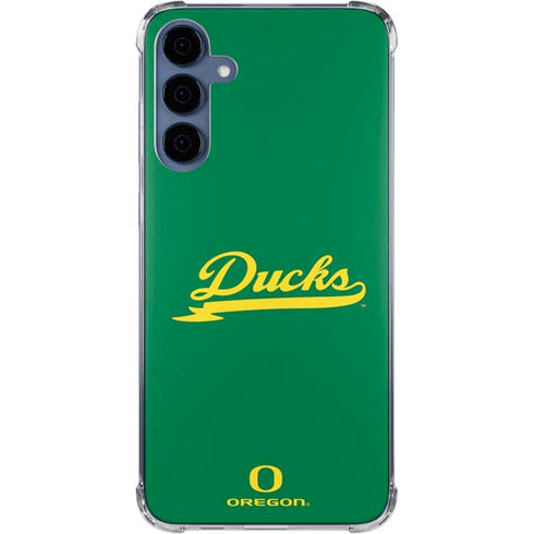 University of Oregon Ducks Logo and Wings Galaxy A55 5G Clear Case