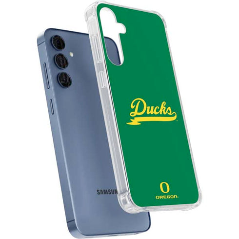 University of Oregon Ducks Logo and Wings Galaxy A55 5G Clear Case
