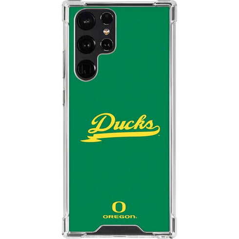 University of Oregon Ducks Logo and Wings Galaxy S23 Ultra Clear Case
