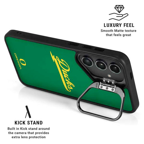 University of Oregon Ducks Logo and Wings Galaxy S25 Kickstand Case